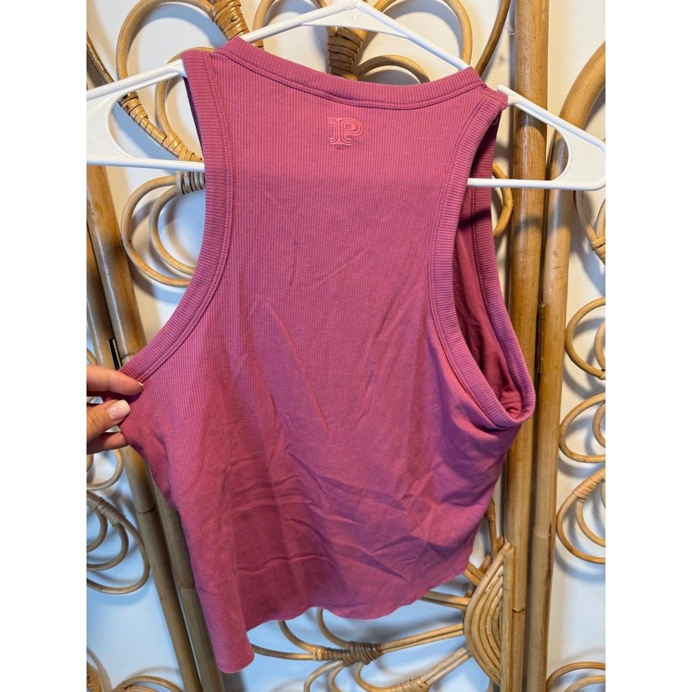 PINK Victoria's Secret Ribbed‎ Tank Top Womens Size L Pink Sleeveless - Picture 3 of 3